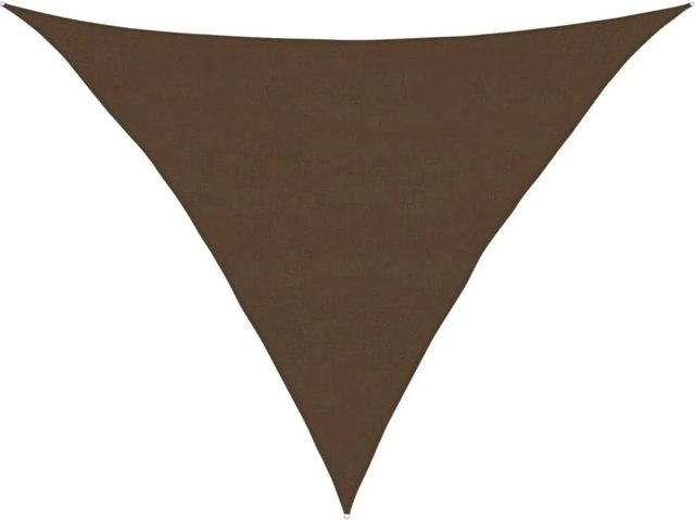 vidaXL Sonnensegel aus HDPE in Braun, Dreieck, 160 g/m² - Bild 1