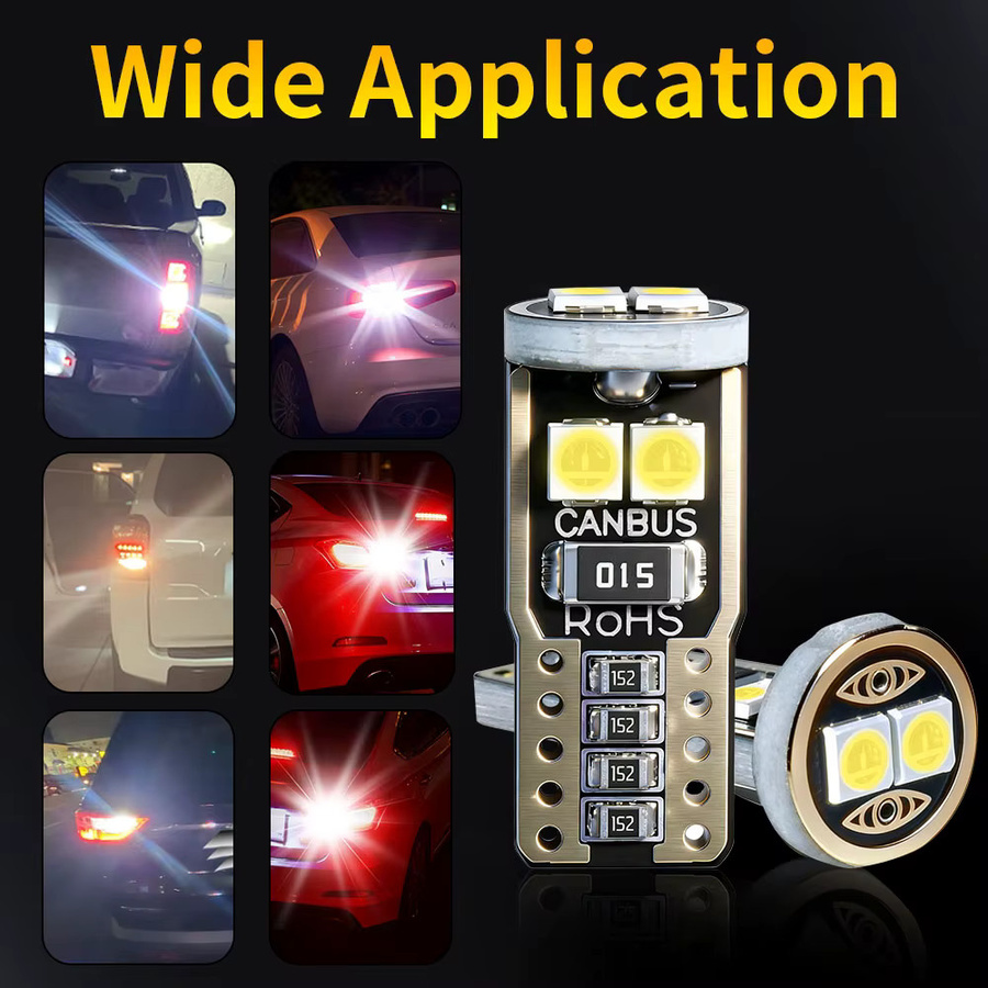 Universelle klare LED-Glühbirnen T10 W5W WY5W für Kfz-Kennzeichenbeleuchtung und Innenraumbeleuchtung, Farbe Weiß, 12V - Bild 3