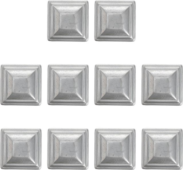 10 Stück Binchi Outdoor Product Zaunpfahl Abdeckungen aus Eisen in Silber, quadratisch - Bild 1