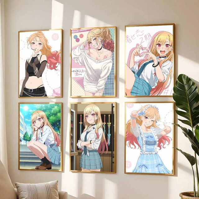 Wasserfester Anime Poster Aufkleber My Dress-Up Darling Wandkunst für Wohnzimmer und Schlafzimmer, Mehrfarbig - Bild 1