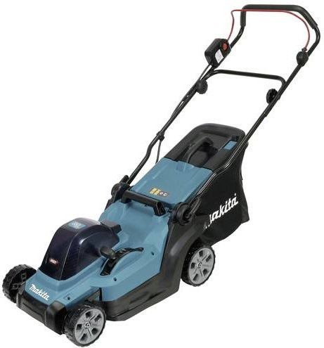 Makita Akku-Rasenmäher 40V in Blau inklusive Akku, Ladegerät, Fangkorb und Mulchkit mit einer Schnittbreite von 38 cm - Bild 1