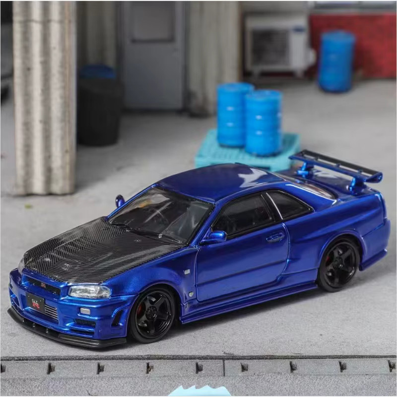 Fuji Nissan Skyline GTR R34 Nismo Z-Tune, Automodell, 1:64, Metall - Bild 2