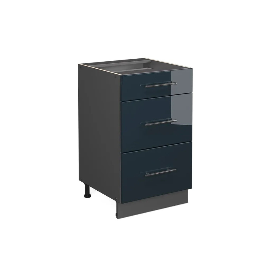 Vicco Schubladenunterschrank Fame-Line Anthrazit Dunkelblau Hochglanz Breite: 50 cm - Bild 2