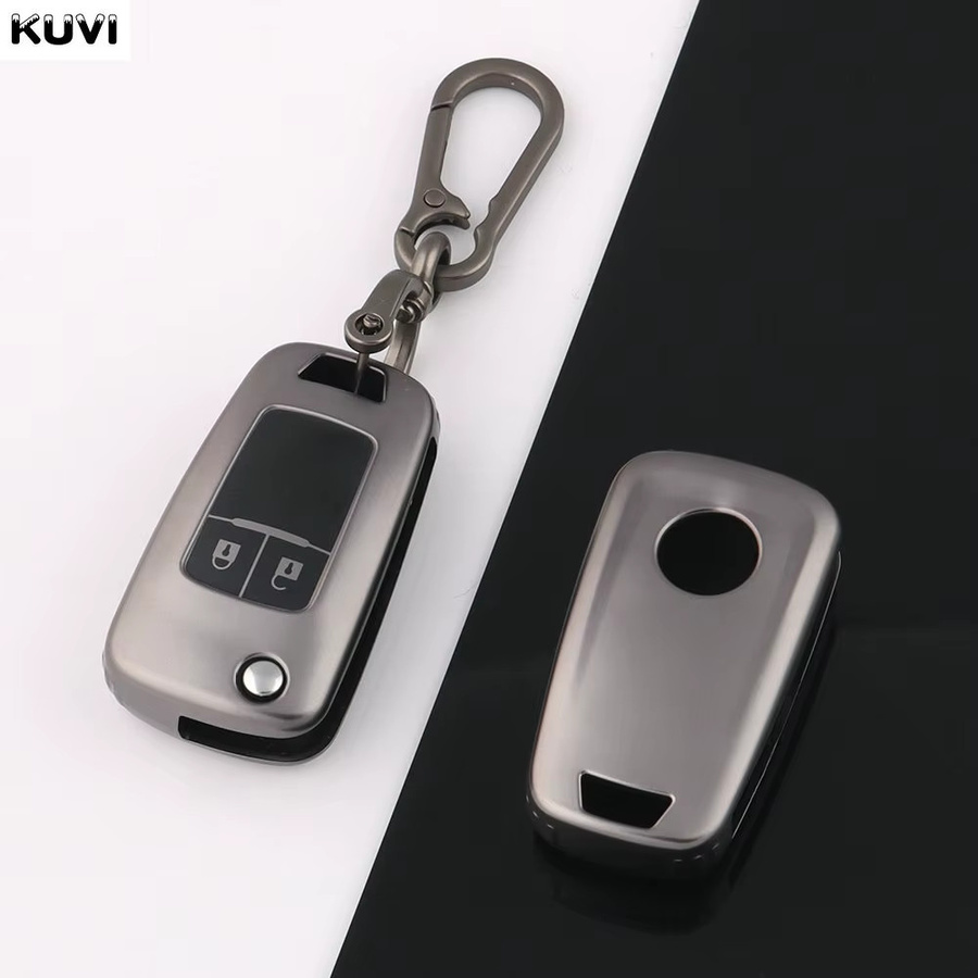 Kuvi TPU Autoschlüsselhülle für Chevrolet Cruze Aveo Trax Sail Malibu sowie Opel Astra Corsa Meriva Insignia in Grau - Bild 2