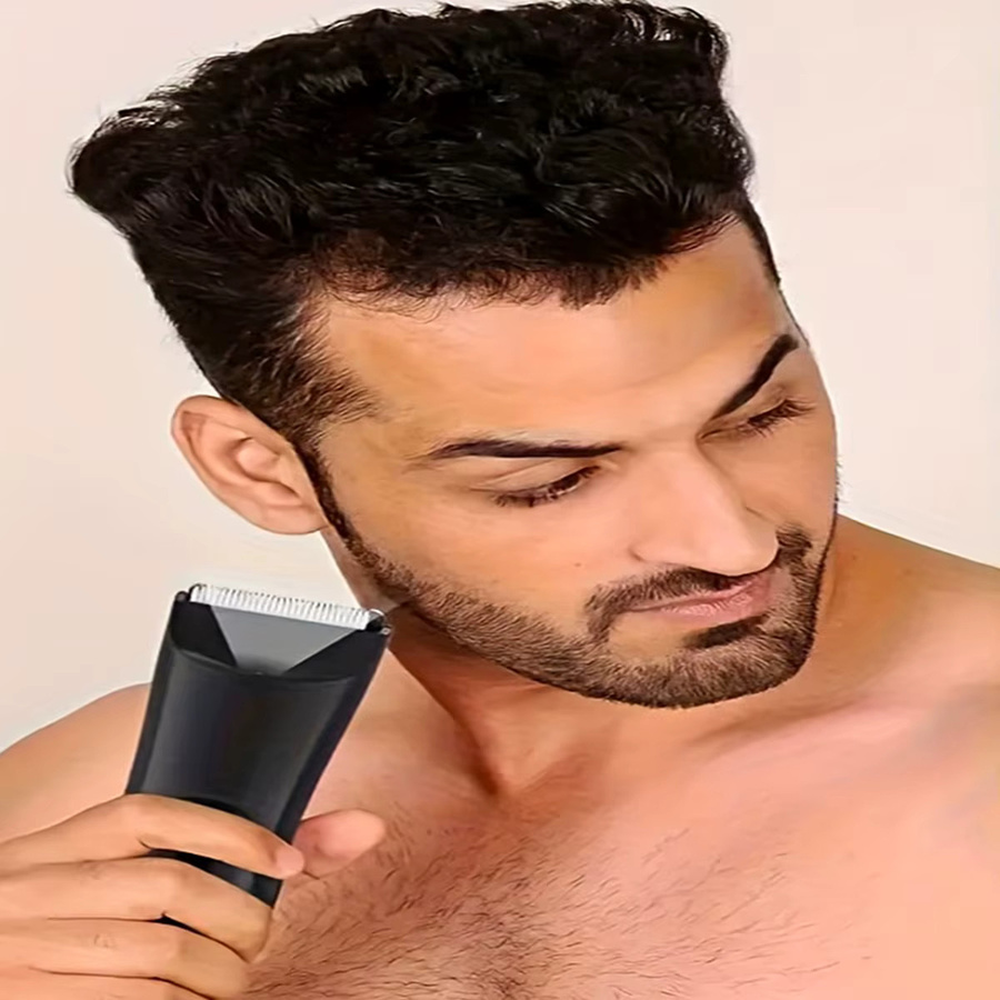 MIGUAN Körper-Haartrimmer für Herren, Schwarz - Bild 4