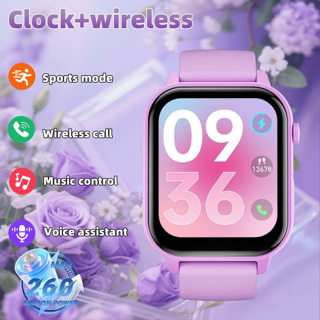 SIMSONLAB Smartwatch, Schwarz, Silikon, Unisex - Bild 1