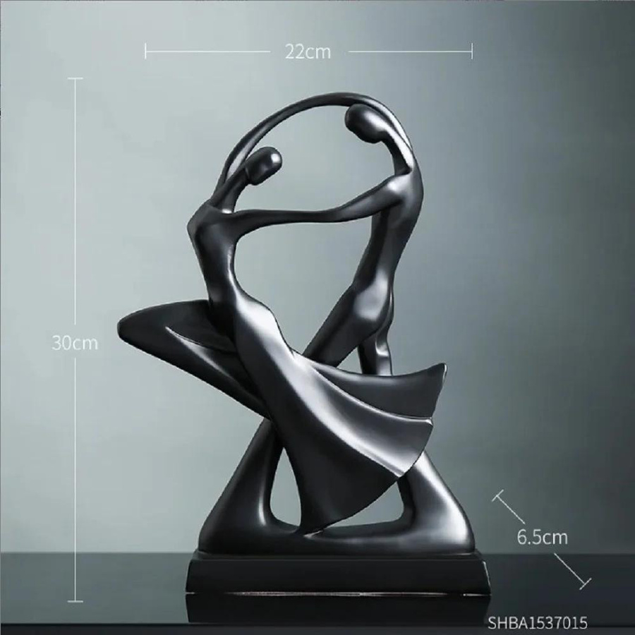 Yiran Furniture Moderne Abstrakte Tänzer Figur aus Harz als Kunstornament für dein Wohnzimmer oder den Weinschrank - Bild 1