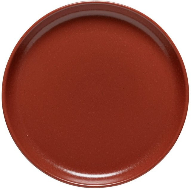 Costa Nova Runder Teller Pacifica aus Keramik, Rot, 12er Pack, Durchmesser: 23,8 cm, Höhe: 2,3 cm - Bild 1