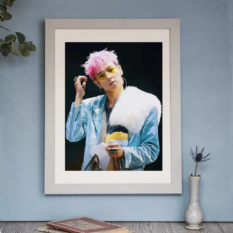 YUTTEE 5D Diamantmalerei Choi Seung Hyun Kpop Star T.o.p Mosaik Ölgemälde Portrait Wanddeko Multicolor - Bild 3