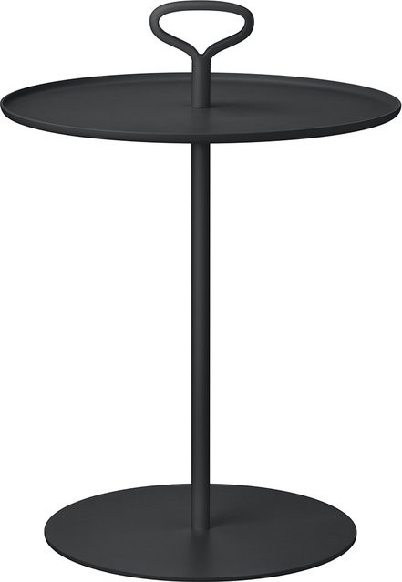 Blomus Beistelltisch PORTER Outdoor aus pulverbeschichtetem Aluminium in Schwarz, H: 58 cm, B: 42 cm, T: 42 cm - Bild 1