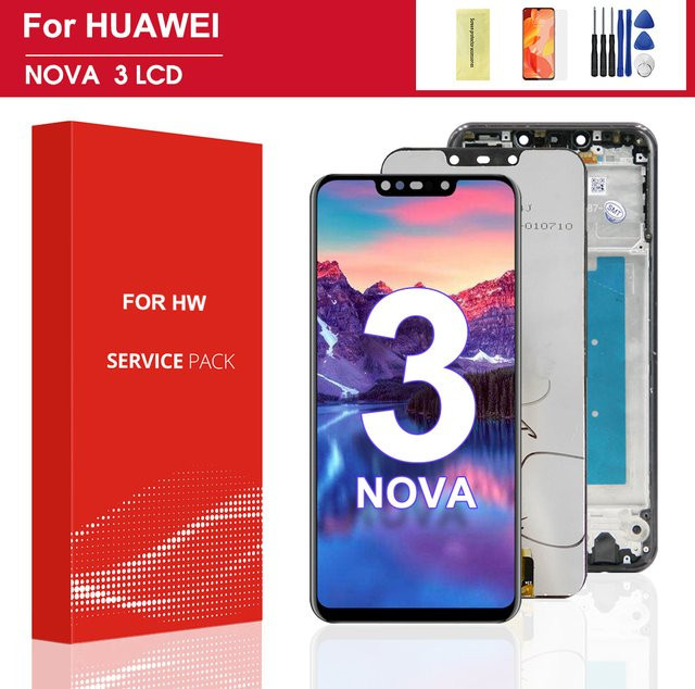 Huawei Nova 3 Ersatz Display mit 6,3 Zoll Touchscreen Digitizer Baugruppe in Schwarz - Bild 1