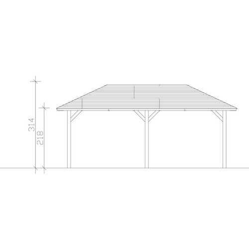 Skan Holz Pavillon Orleans 1 aus Fichte in Grau, lackiert, Breite: 294 cm, Tiefe: 576 cm - Bild 4