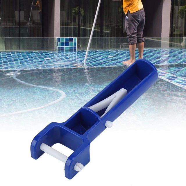 2er-Set mfySpace Schwimmbad V-Form Clip Bürstenkopf Ersatz mit Griff in Blau und Grau - Bild 1