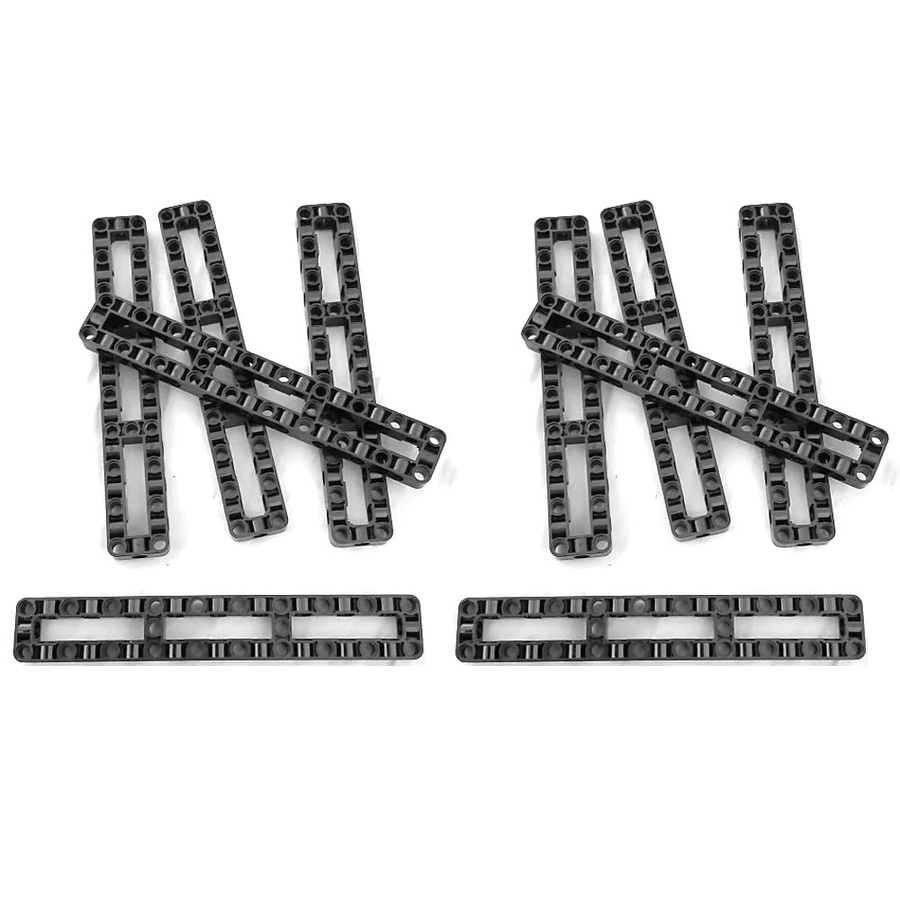 wishiot Bausteine, technischer modifizierter Rahmen, 10-teiliges Set, schwarz - Bild 3