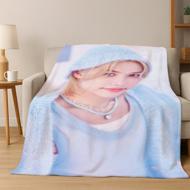 Potdemiel Felix Kpop Stray Kids Flanell-Decke in Blau - Bild 1