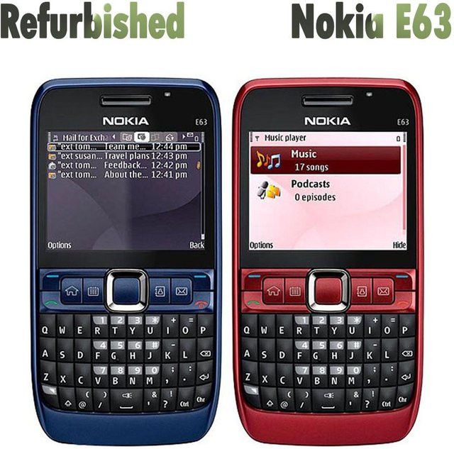 Nokia E63 Refurbished 3G Mobiltelefon Schwarz mit 1 SIM Karte, Akku und Ladegerät - Bild 1