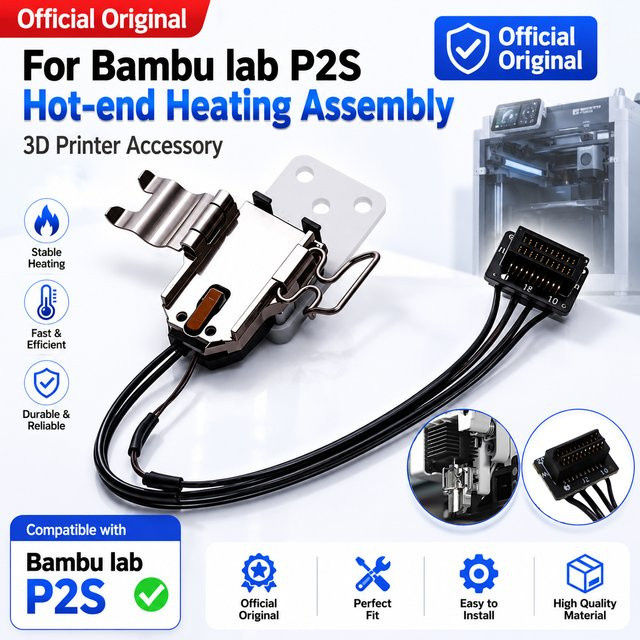 Bambu Lab Hotend-Montage-Heizbaugruppe hochtemperaturbeständig für P2S 3D-Drucker Ersatzzubehör - Bild 1