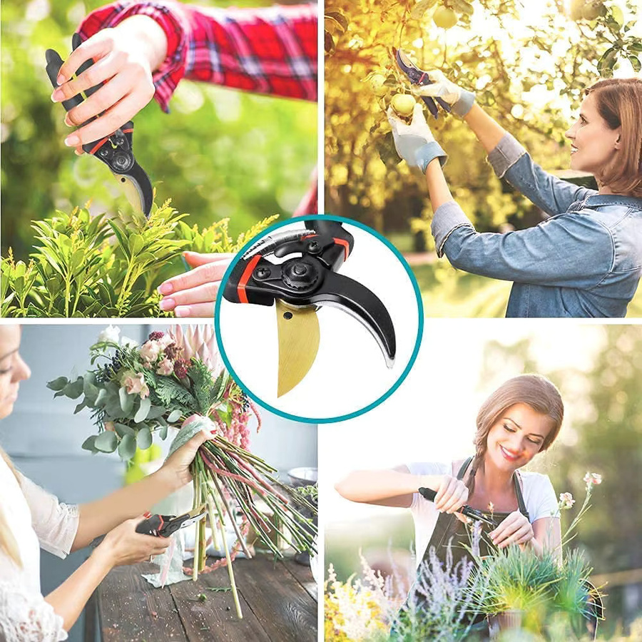 Rafford Multifunktionales Gartenschneidewerkzeug in Schwarz, professionelle manuelle Pflanzenschere für langlebigen Einsatz - Bild 5