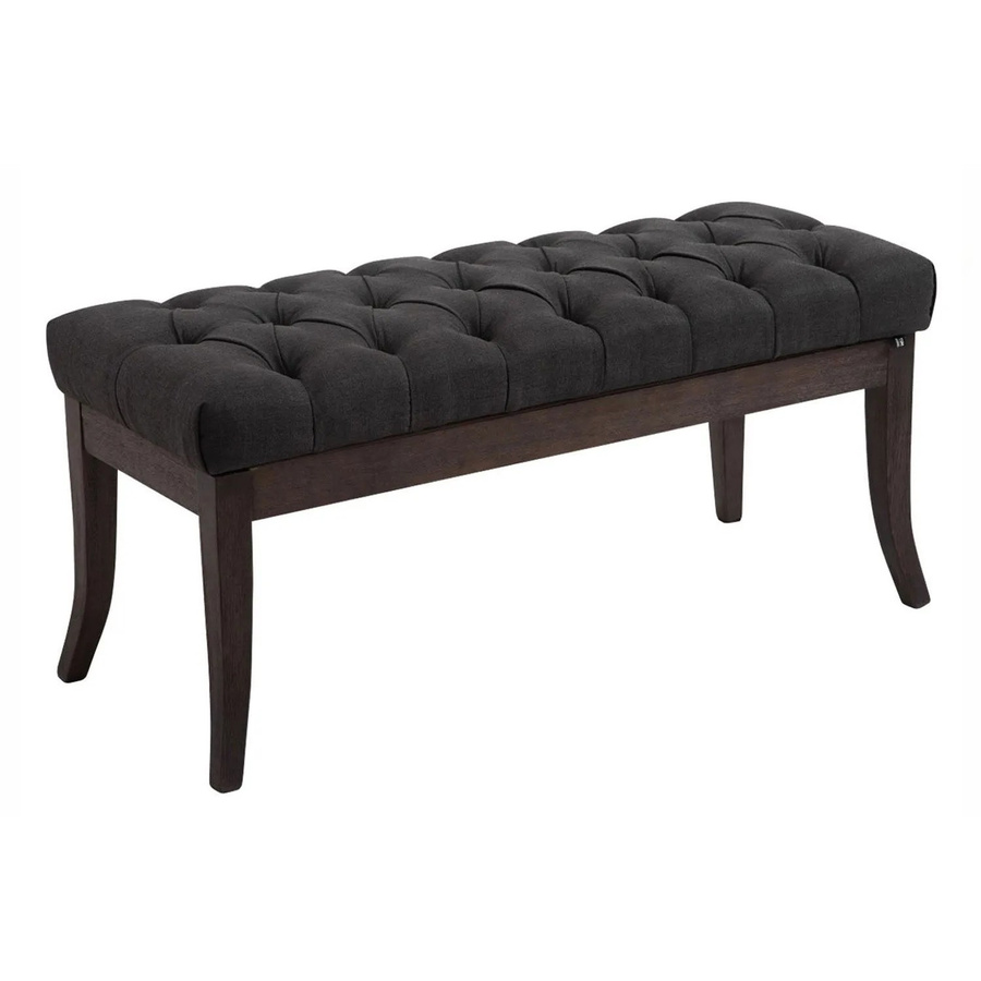 CLP Sitzbank Ramses Chesterfield Stoff Dunkelgrau B/T/H: 100 x 38 x 46 cm - Bild 2