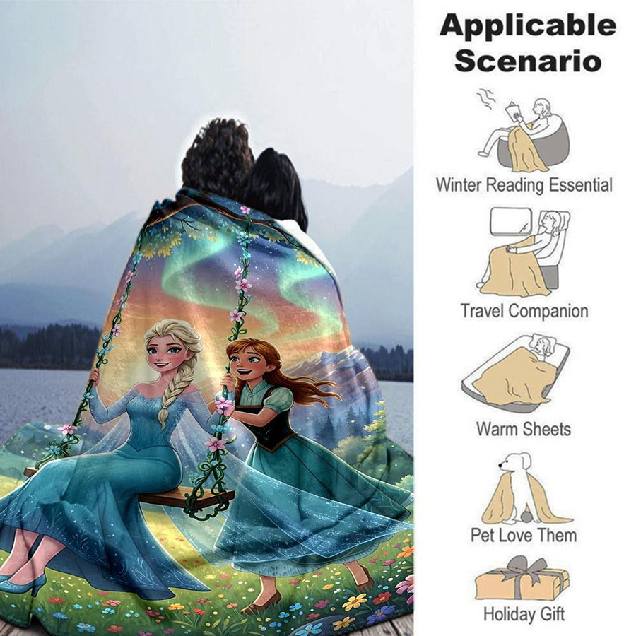 Living Need F Elsa Anna Flanell-Kuscheldecke für Kinder, Mehrfarbig, B: 80 cm, L: 120 cm - Bild 4