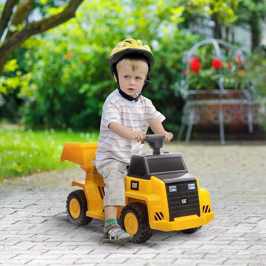 HOMCOM Elektro Kindertraktor Gelb mit kippbarer Ladefläche, Licht und Sound, Aufsitztraktor für Kinder von 1,5 bis 3 Jahren, B/H/L: 36 x 74,5 x 43,5 cm - Bild 2