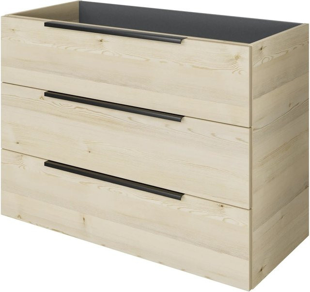 Pelipal Waschbeckenunterschrank Quantum 07 Polar Pinie Quer mit 3 Auszügen, Breite: 100 cm, Höhe: 72 cm, Tiefe: 42,9 cm - Bild 1