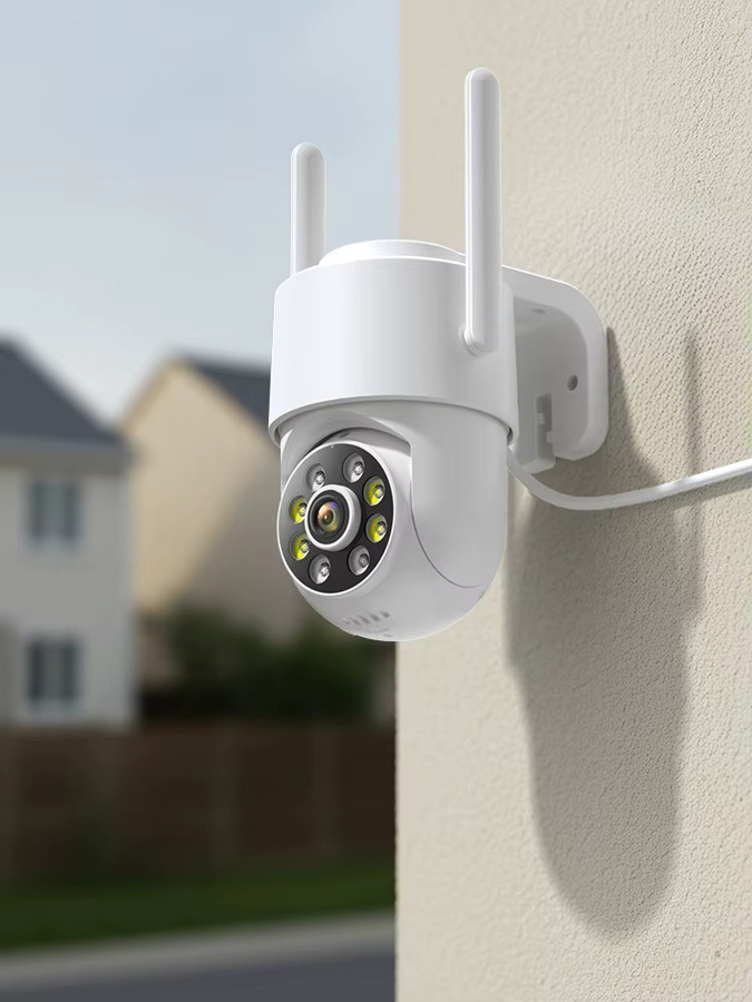 BESDER PTZ Outdoor Wifi Überwachungskamera mit 4MP Auflösung, Auto Tracking und menschlicher Erkennung, iCSee App, Weiß - Bild 7