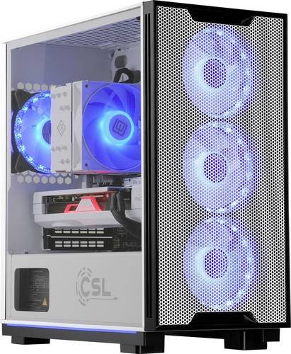 CSL Computer Gaming PC M12410H Desktop PC in Weiß mit Intel Core Ultra 5 225F, 32GB RAM, 1000GB SSD und AMD Radeon RX 9070 16GB GDDR6, Windows 11 Home - Bild 1