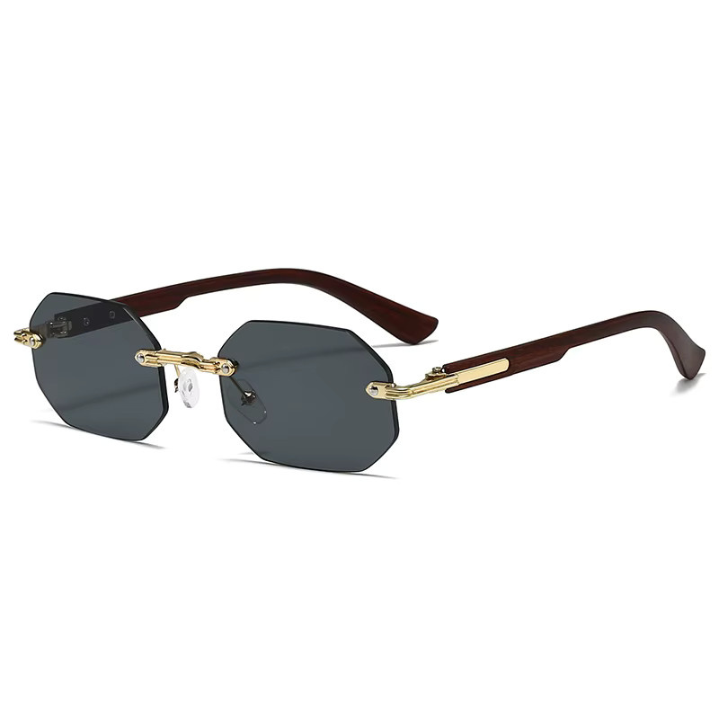 Neue Vintage Sonnenbrille, oval, randlos, unisex - Bild 2