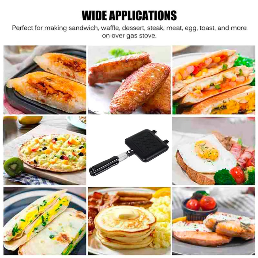 Willstar Sandwichmaker mit doppelseitiger Antihaftbeschichtung in Schwarz zum Backen von Toast, Waffeln und Pfannkuchen - Bild 6