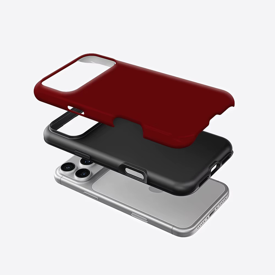 Potdemiel Aurea Case Matte Bumper MagSafe kompatible iPhone Hülle in Tiefem Weinrot - Bild 2