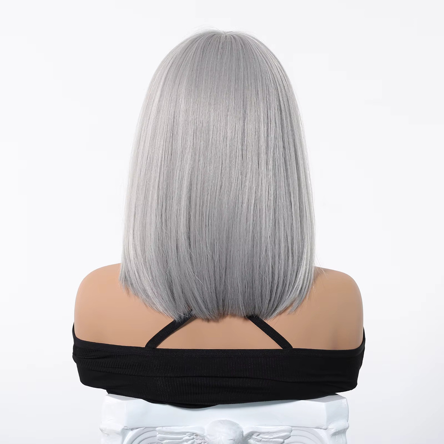 EASIHAIR Perücke, silbergrau, kurzer Bob mit Pony, Damen - Bild 2