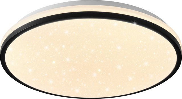 LIVARNO LED Deckenleuchte Sternenhimmel mit RGBW-Effekt und Fernbedienung, Schwarz/Chrom, Durchmesser: 33 cm - Bild 1