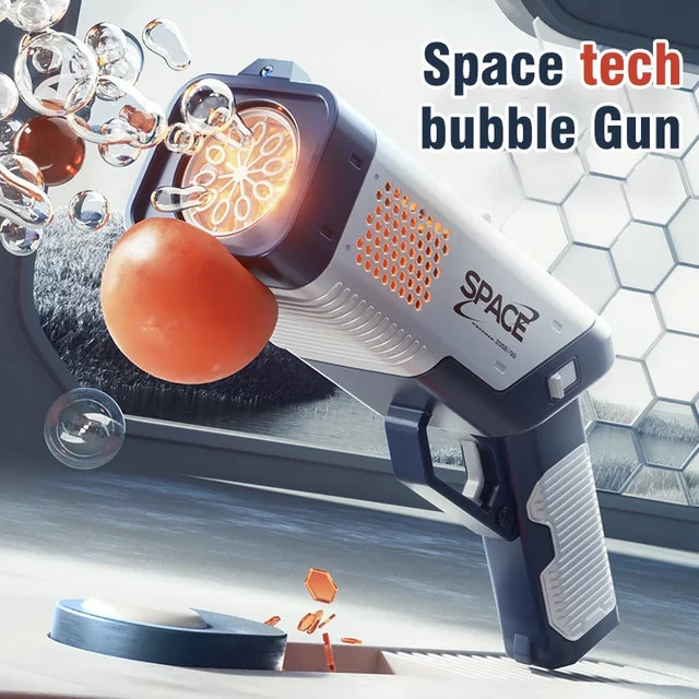 CONUSEA Automatische Seifenblasenpistole, Weltraum, Orange - Bild 1