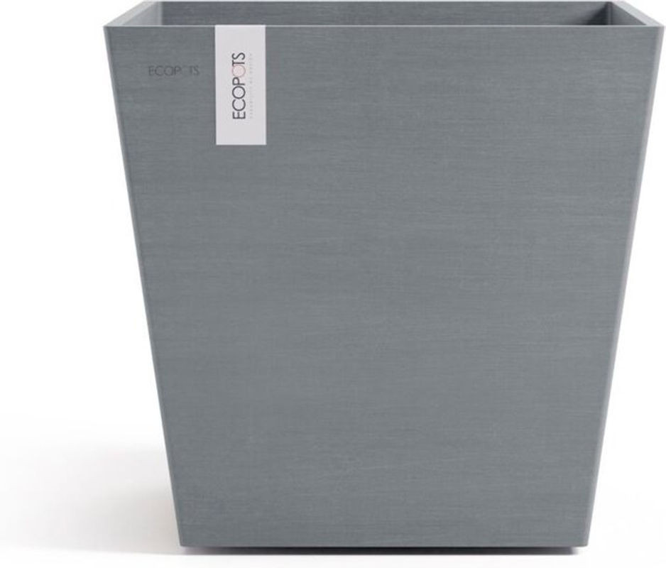 Ecopots Rotterdam 45 Blumentopf mit Wasserreservoir in Grau, B/T/H: 43,6 x 43,6 x 44,4 cm - Bild 1