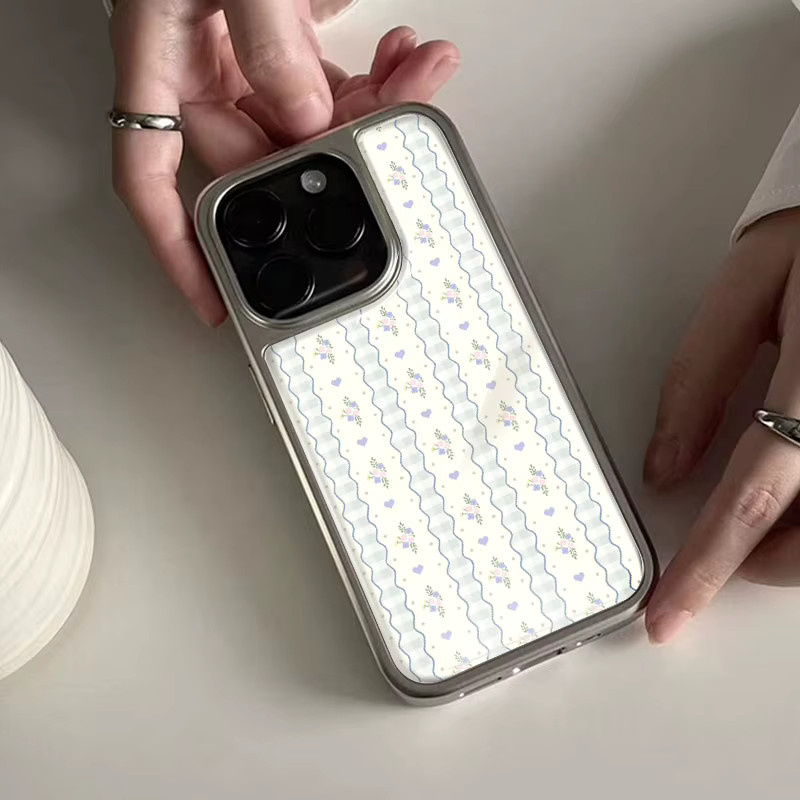DecoPhone Handyhülle mit fragmentierten Blütenknospen im Palaststil für iPhone 11 bis 17 Pro Max, AIR PLUS Epoxidharz und TPU, Schwarz/Mehrfarbig - Bild 3