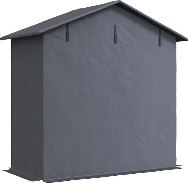Outsunny Gartenhaus aus verzinktem Stahl und 420D Oxford, Dunkelgrau, B/T/H: 200 x 110 x 180 cm - Bild 1