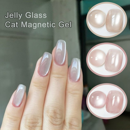 UR SUGAR Jelly Glass Cat Magnetic Gel Nagellack, Nude, 15 ml