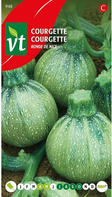 Arborix Zucchini Round De Nice Gemüsesamen für Garten, Balkon und Terrasse, 1,5 g - Bild 1