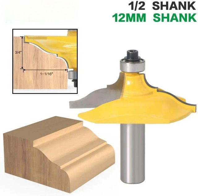 Ogee-Form- und Kantenfräser aus Stahl mit 12 mm Schaft für die Holzbearbeitung - Bild 1
