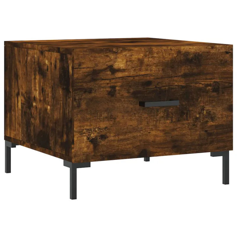 vidaxl Couchtisch Set 2 Stück im Industrial Design aus Metall und Verbundstoff, Farbe: Braun, B/T/H: 50 x 50 x 40 cm - Bild 2