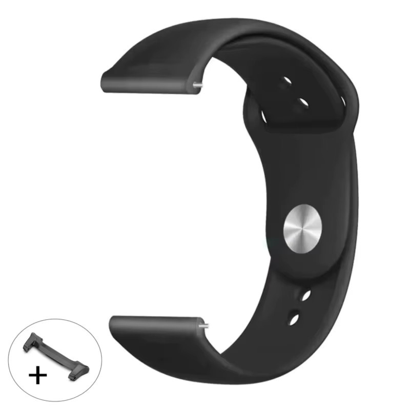 CRESTED Uhrenarmband Silikon, Schwarz, Unisex - Bild 2