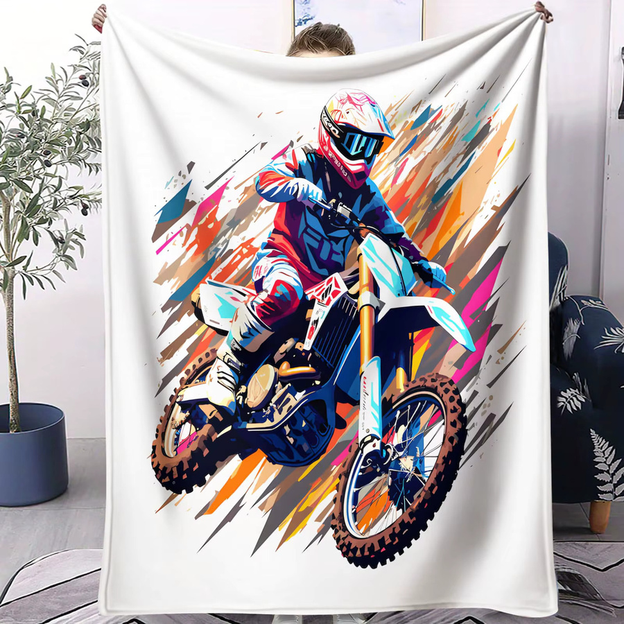 ZIZ Neon Motocross Rider Kunstdecke in Multicolour für Erwachsene - Bild 4