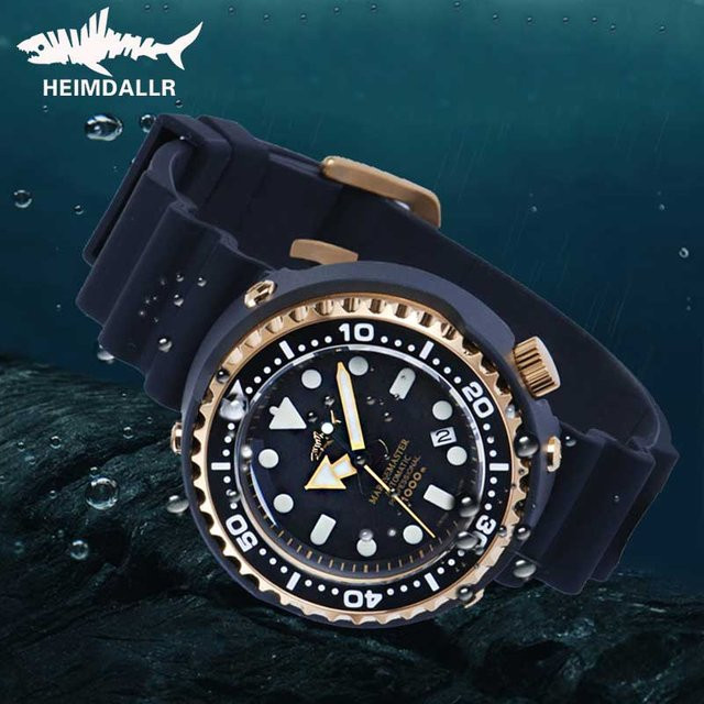 HEIMDALLR Armbanduhr, Automatik, Edelstahl, Saphirglas, Herren, Schwarz - Bild 1