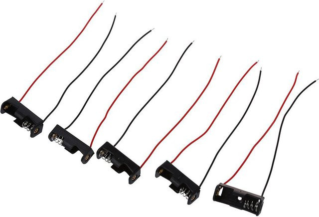 SODIAL 5er Set Kabelhalter für 12V 23A/27A Batterien in Schwarz, 4.3 Zoll Steckplatzhalter - Bild 1