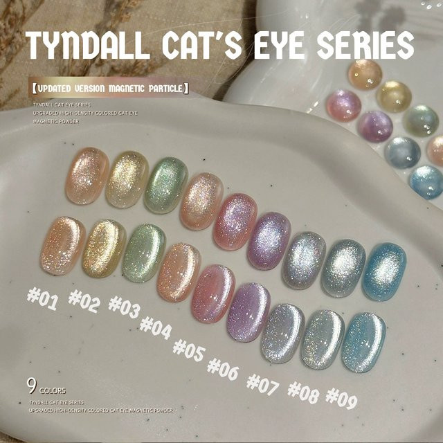 MIANEL Nagellack, Tyndall-Glasperlen-Katzenaugen-Gel, Schimmernd, 12 ml - Bild 1