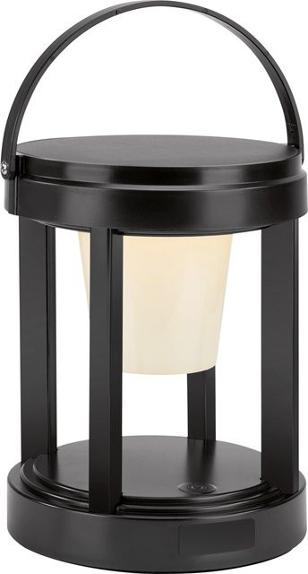 Solar-LED-Laterne Schwarz Rund Durchmesser: 13 cm, Höhe: 18 cm - Bild 1