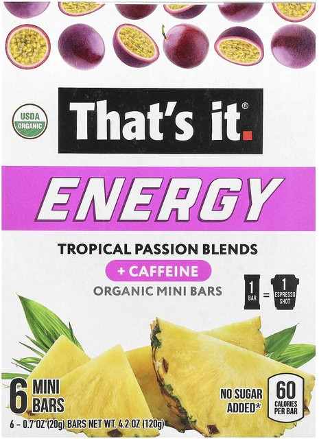 That's It Energy Bio-Mini-Riegel Tropical Passion Blend 6 x 20 g - Bild 1
