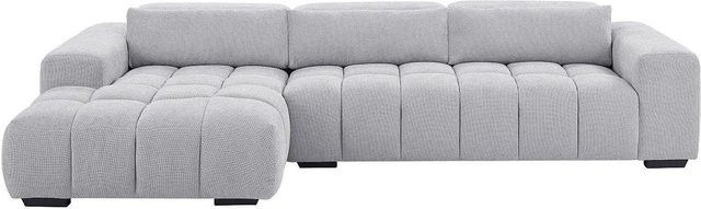 Loponza Ecksofa in Grau ohne Schlaffunktion mit Stoffbezug, Breite: 312 cm - Bild 1