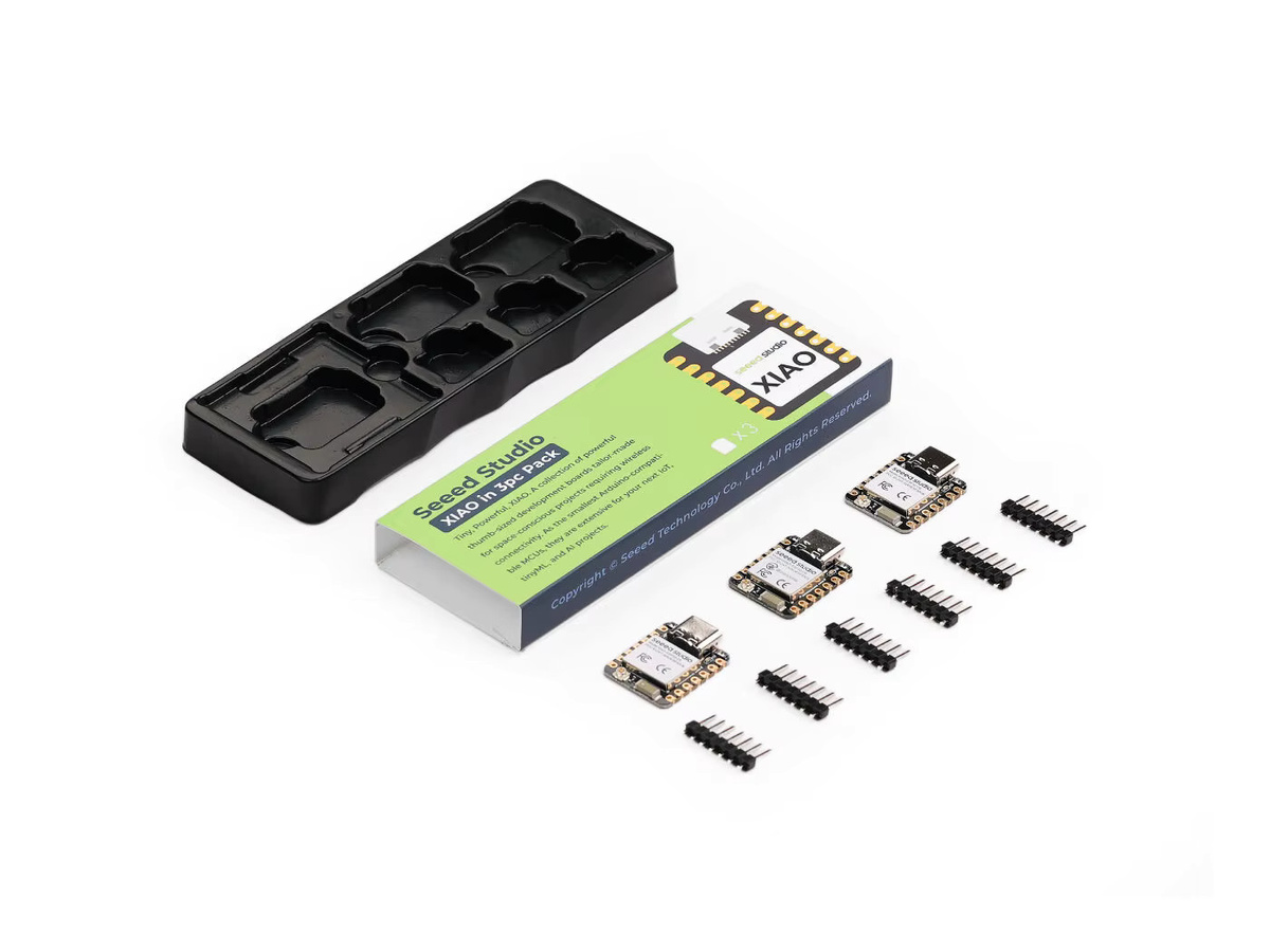3er-Set Seeed Studio XIAO ESP32-C6 Dev Board mit Wi-Fi 6, BLE 5.0, Zigbee und Thread in Schwarz - Bild 2